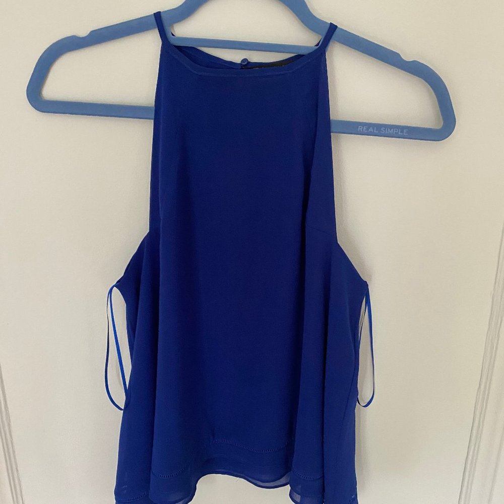 Zara Royal Blue Flowy Top